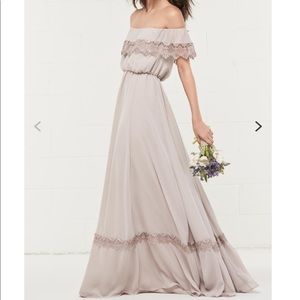 Watters Wtoo Bridesmaids Prom Formal Tan Dress